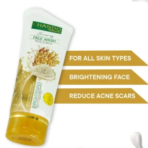 Face Wash | Chando Rice & Milk Brightening Face Wash 100ml Gentle Cleanser for Radiant Glowing Skin