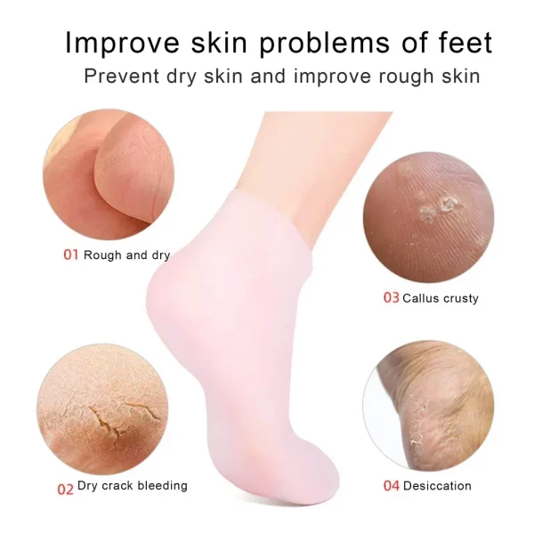 Silicone Jelly Socks | Box Packed | Ultra-Moisturizing Gel Foot Care Protector - Image 3