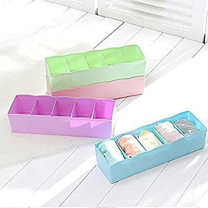 1 Pcs 5 Grid Multipurpose Divider Storage Box | Random Colors - Image 2