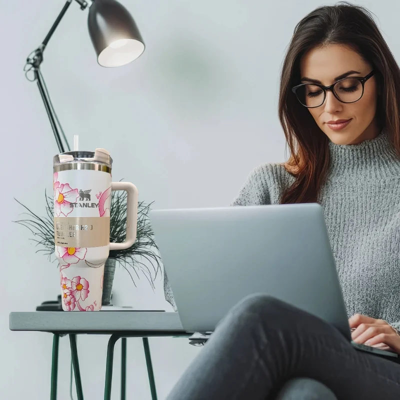 White Barbie Stanlay Tumbler | H2.0 Tumbler 1.18L Limited Edition Double Wall Vacuum Insulated - Image 2