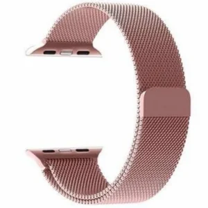Rose Pink | Apple Watch Milanese Magnetic Loop Strap | Stainless Steel Band  | 42mm / 44mm / 45mm