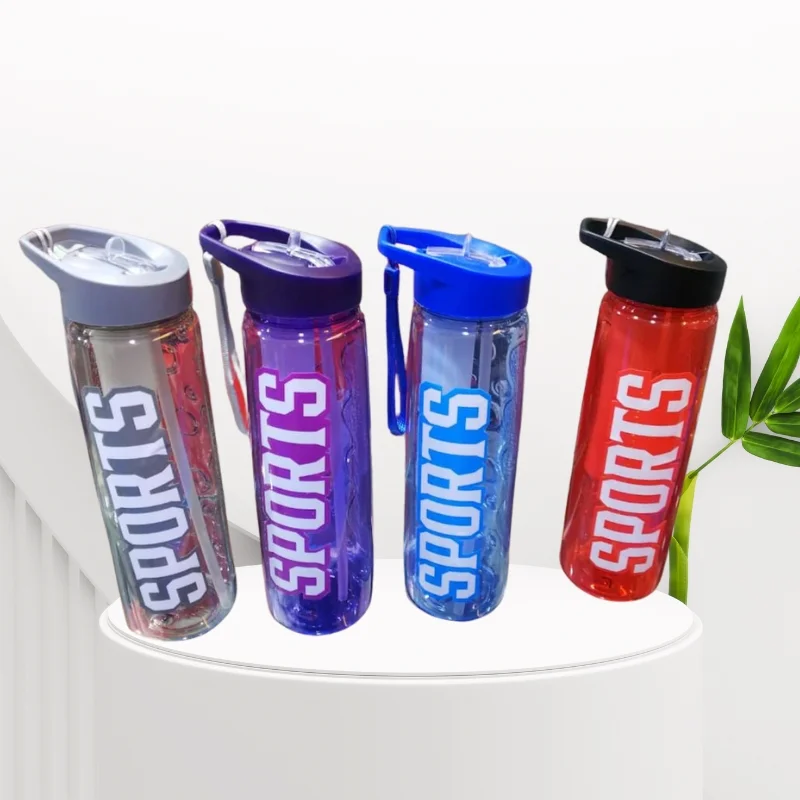 Pink Stylish Water Sport Bottle 1000ml with Straw | Leakproof BPA-Free Hydration Bottle for School, Gym & Travel