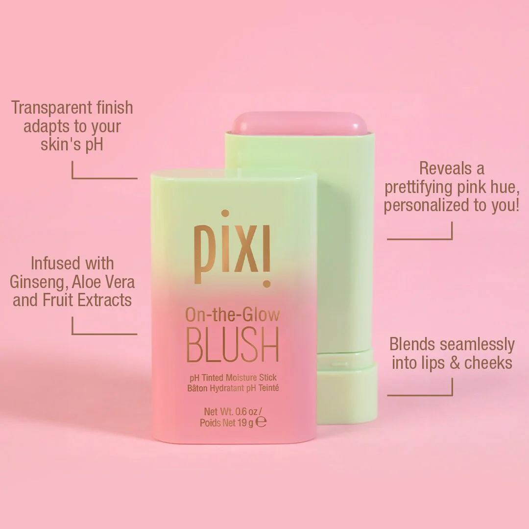 Pixi On-the-Glow Blush CheekTone Multi-Use pH Reactive Balm for Cheeks and Lips - Image 2