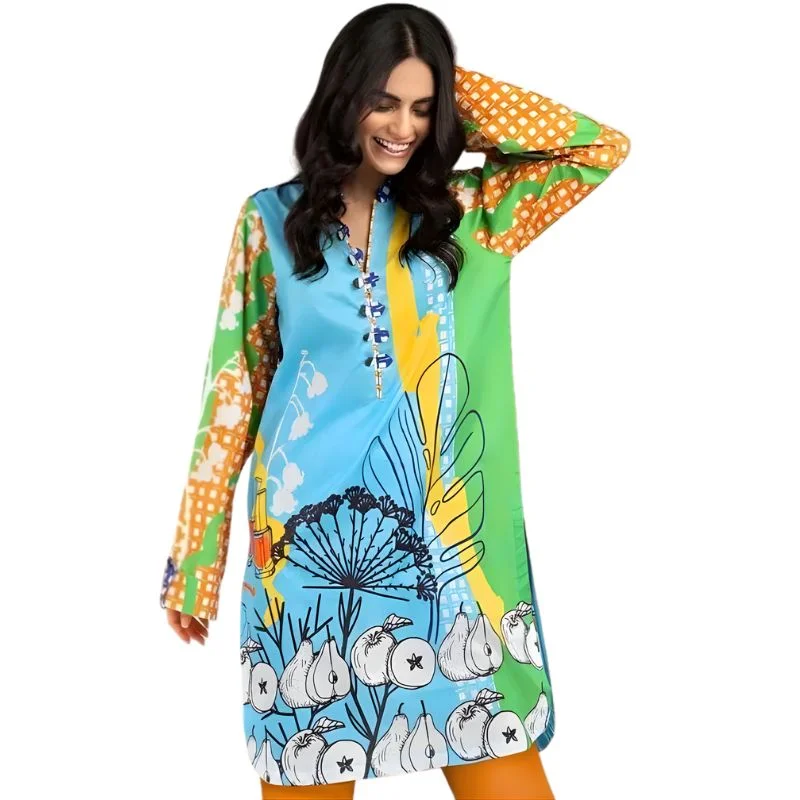 Swiss Lawn 1-Piece Shirt for Women | Trending All-Over Print | Unstitched - Image 3