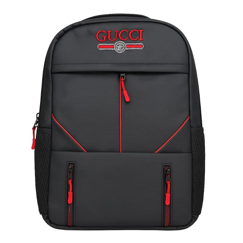 Multi-Functional Travel Backpack | Business Daypack with Laptop Compartment | Black & Red - Image 3