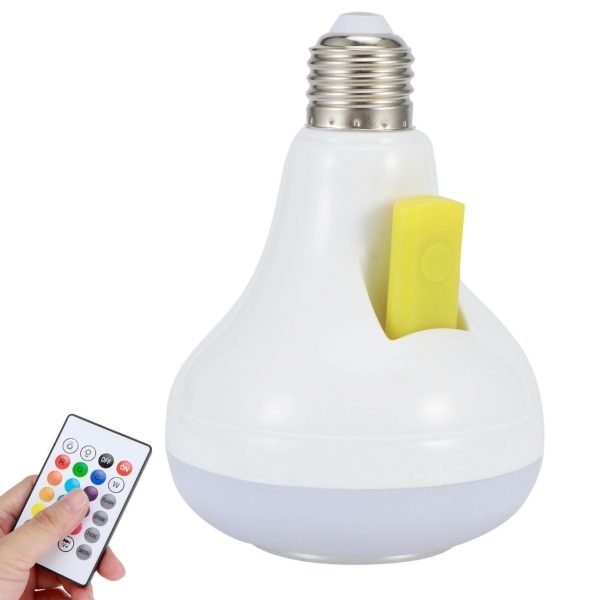 2-in-1 Smart LED Bulb + Bluetooth Speaker | RGB Light + Remote Control - Image 4